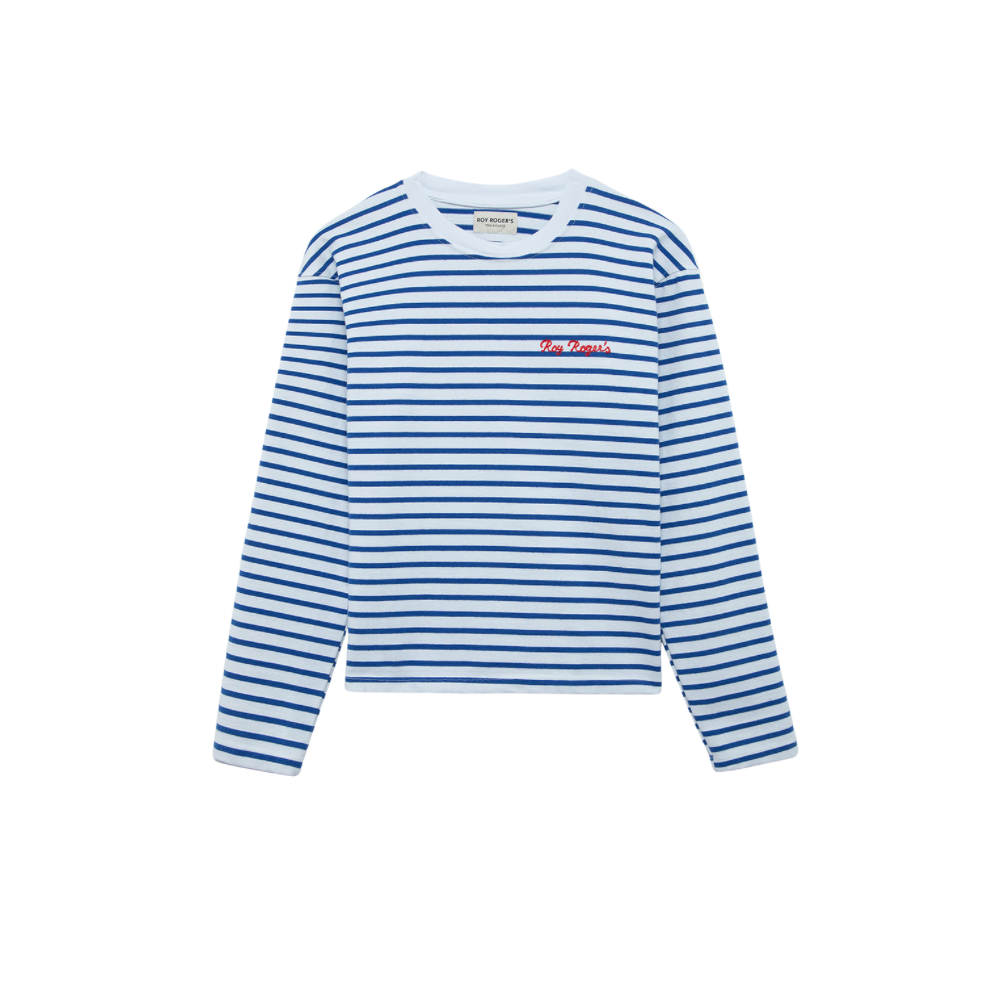 T-shirt girocollo a righe