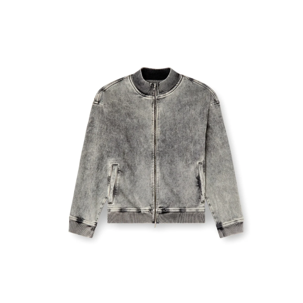 Felpa zip in Track Denim Genderless D-Carly-S-Track