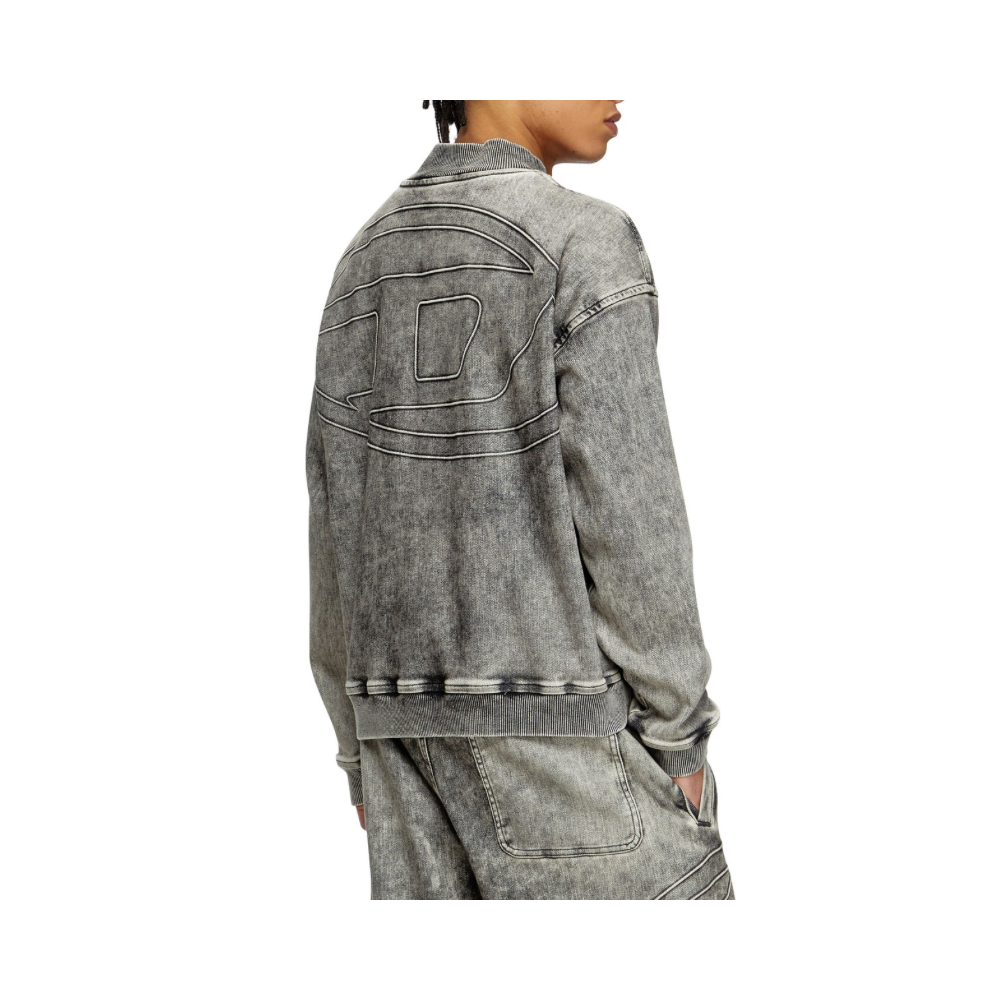 Felpa zip in Track Denim Genderless D-Carly-S-Track