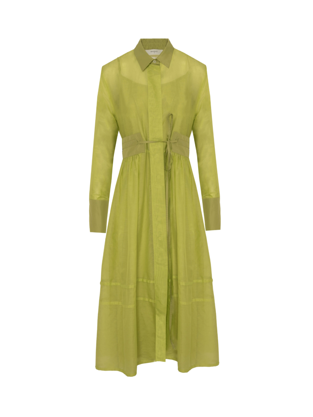 Abito camicia con cintura in vita