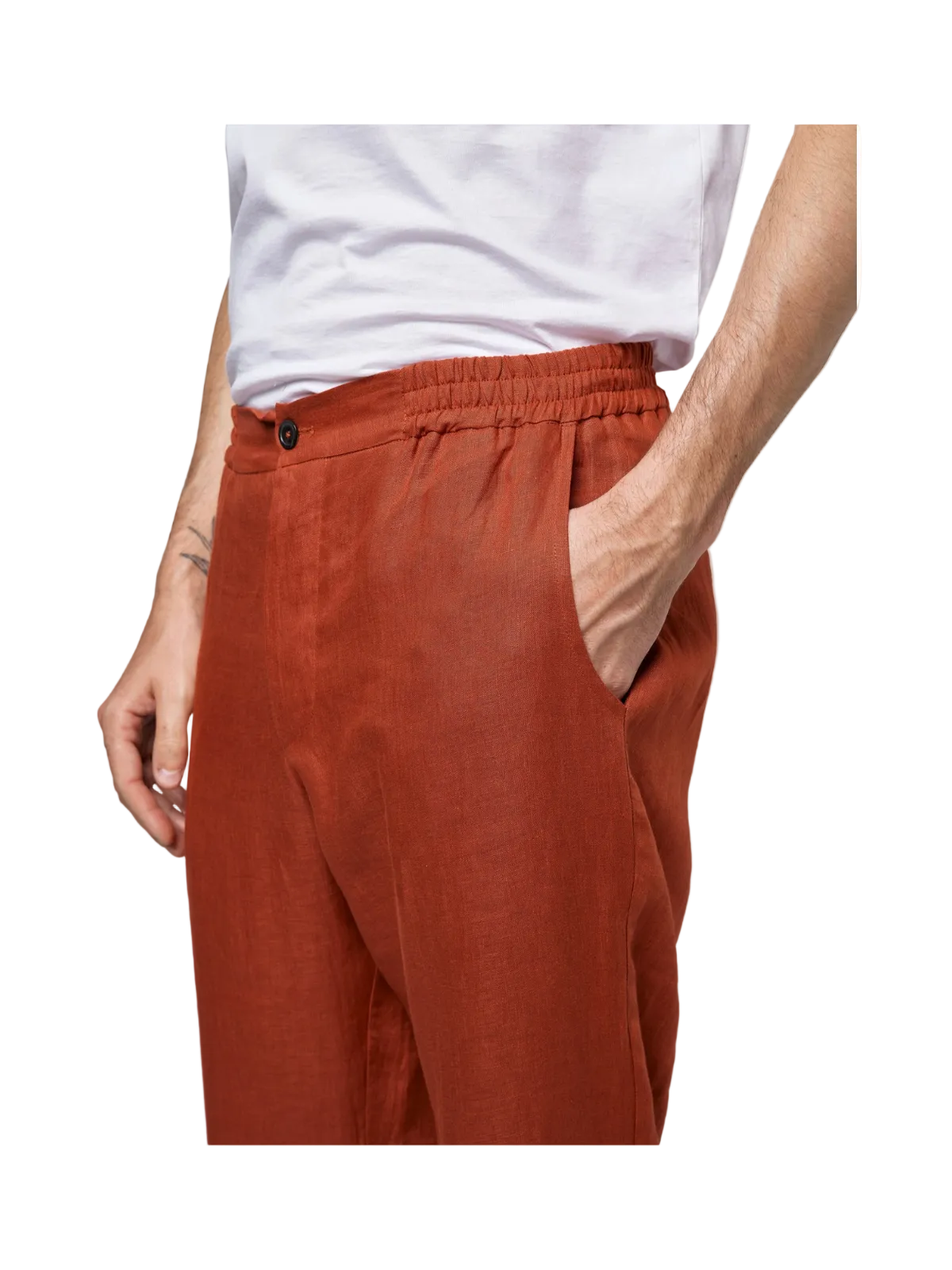 Pantalone regular in lino