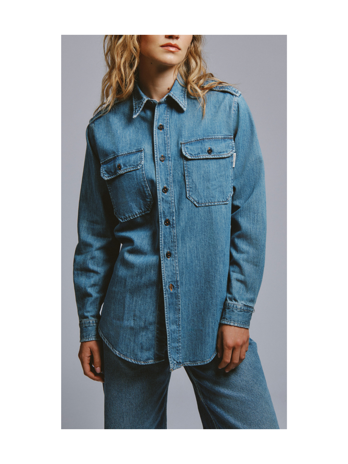 Camicia Military in Denim - Eva ❤️ Roy Roger's