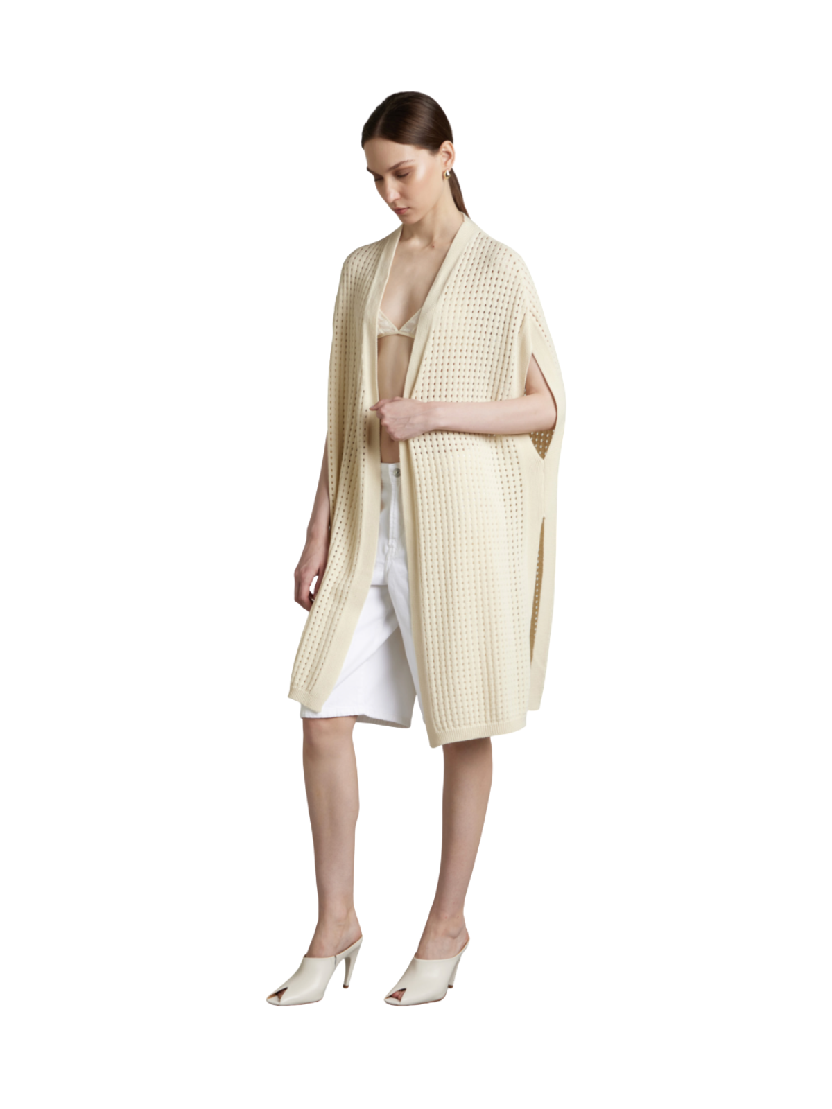 Gilet lungo traforato