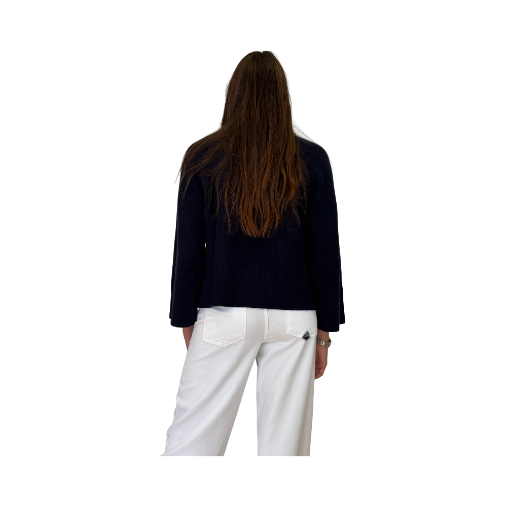 High neck in lana e cashmere