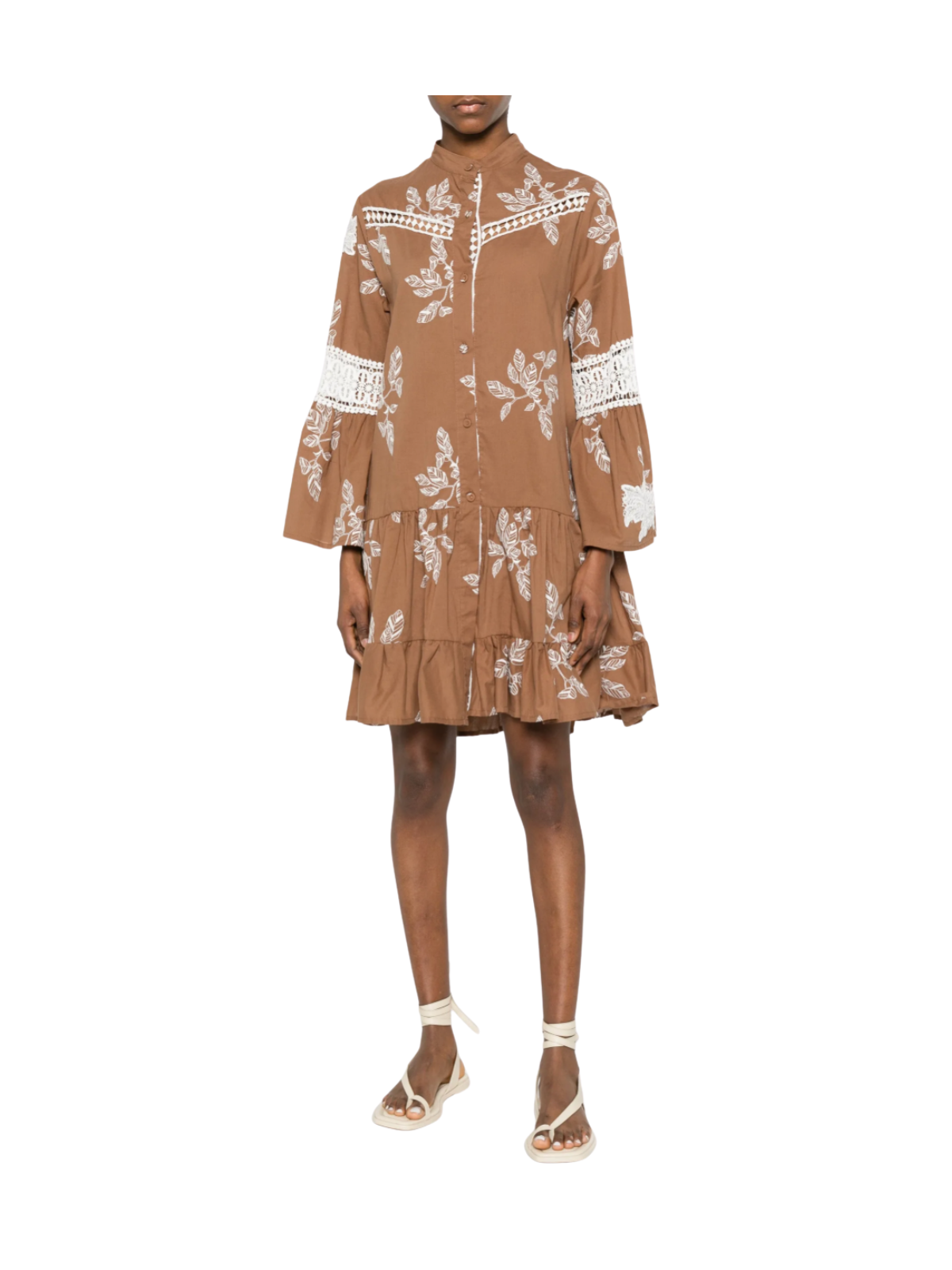 Abito midi con bottoni