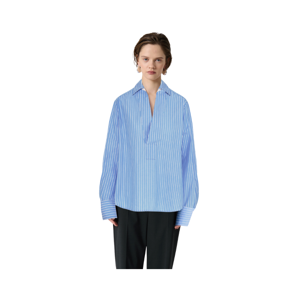 Camicia in popeline a righe