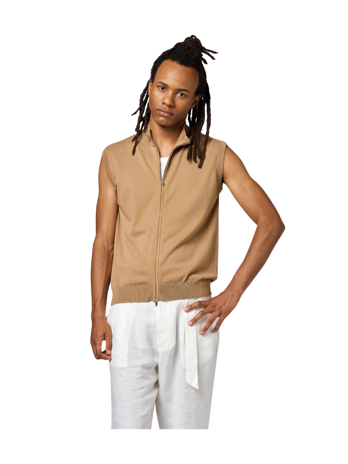 Blouson zip senza maniche