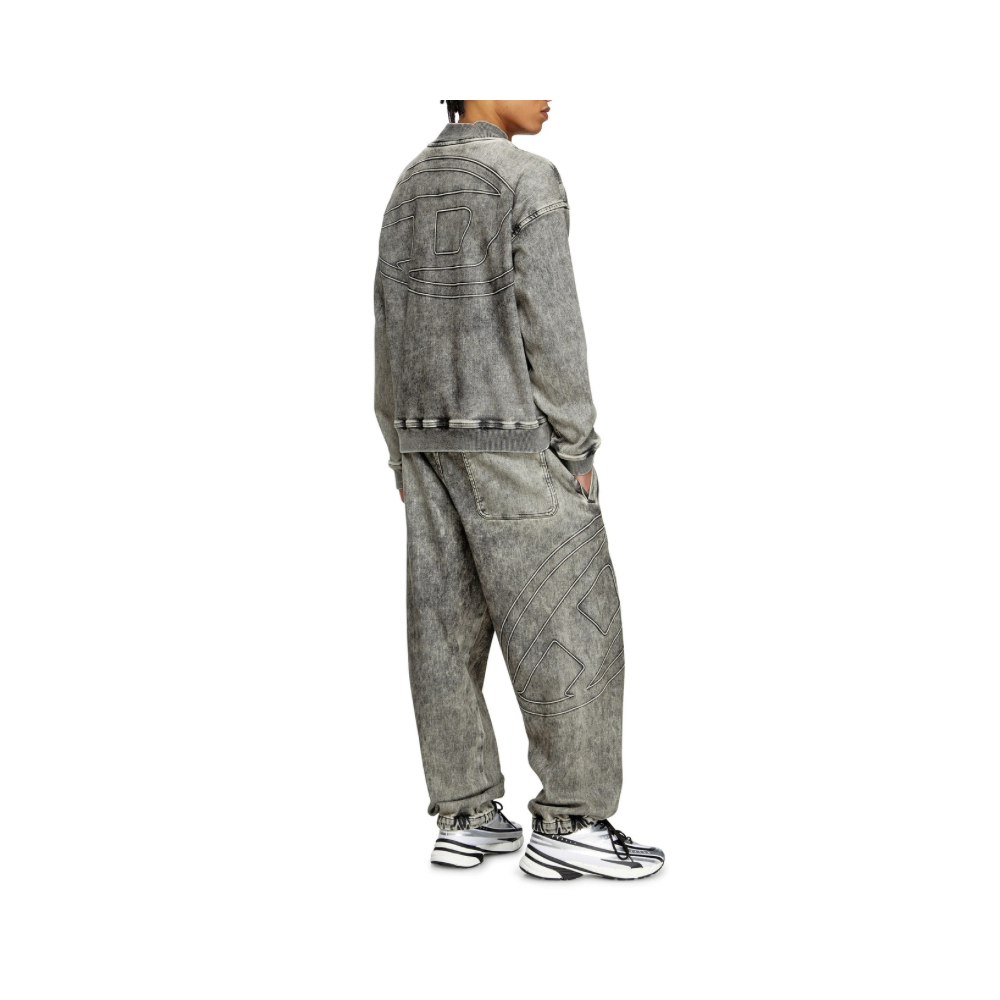 Felpa zip in Track Denim Genderless D-Carly-S-Track