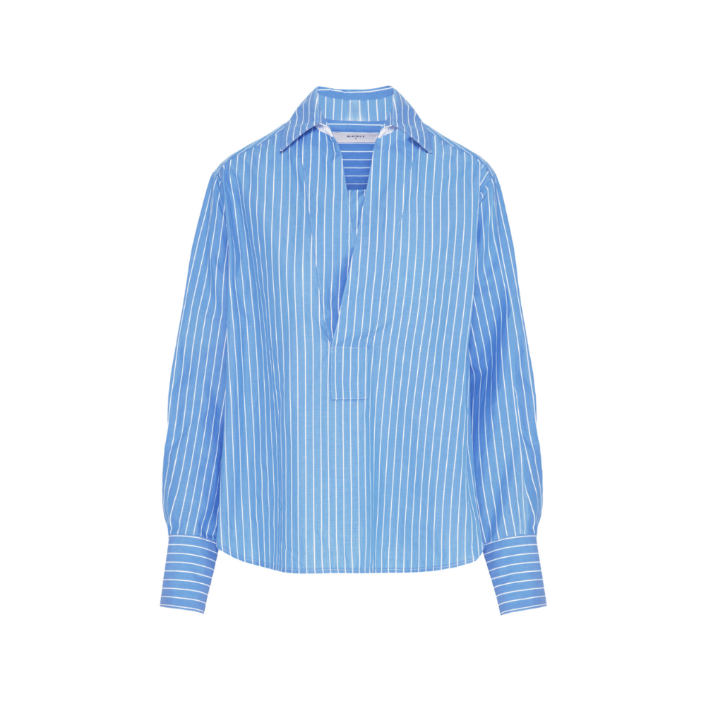 Camicia in popeline a righe