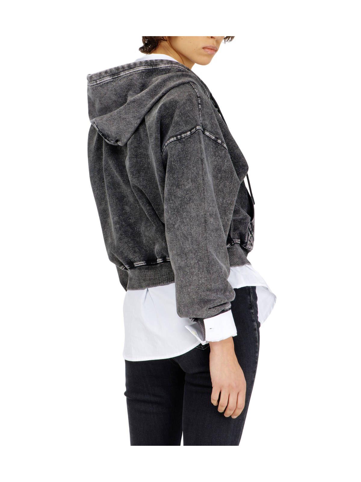 F-ELYCY-AA2 FELPA IN COTONE EFFETTO DENIM