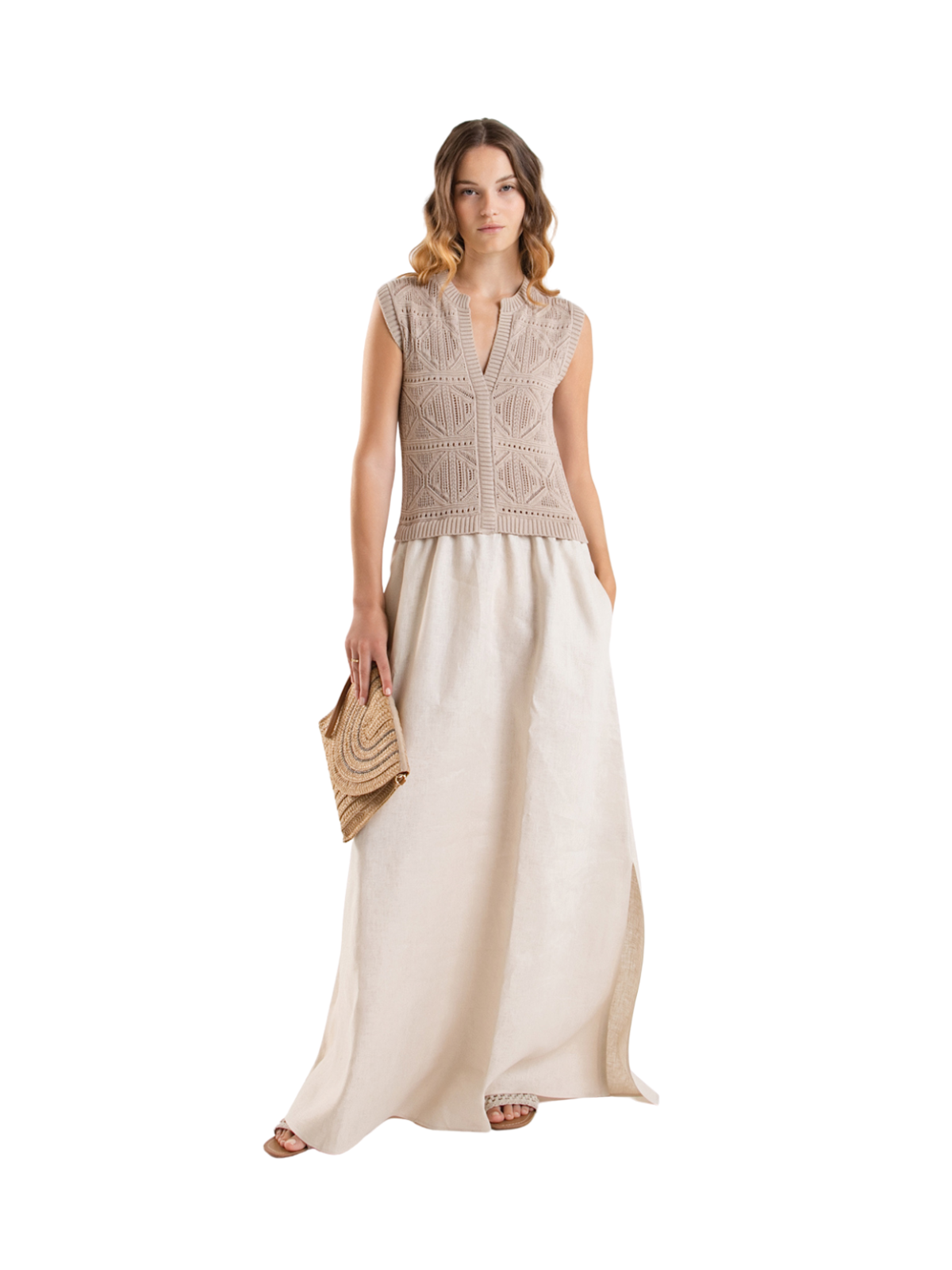 Abito con corpetto in maglia