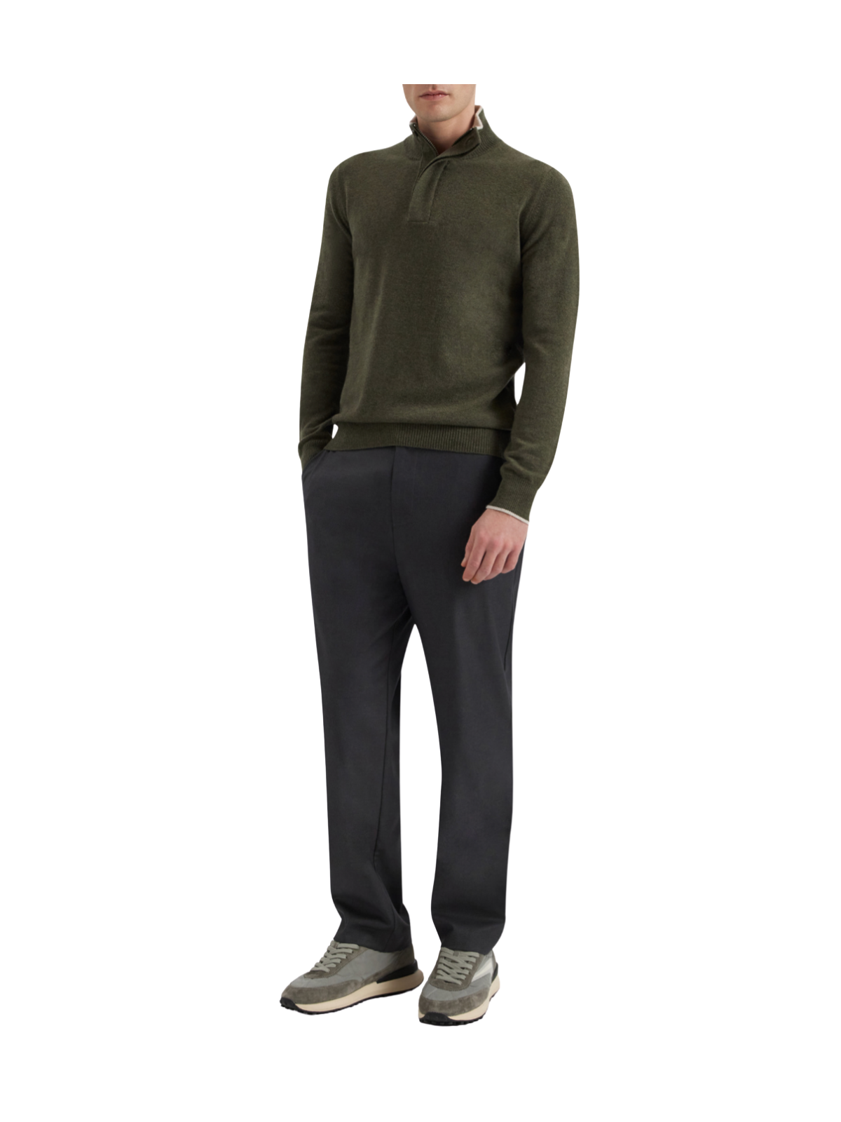 LAMBSWOOL ZIP TURTLENECK
