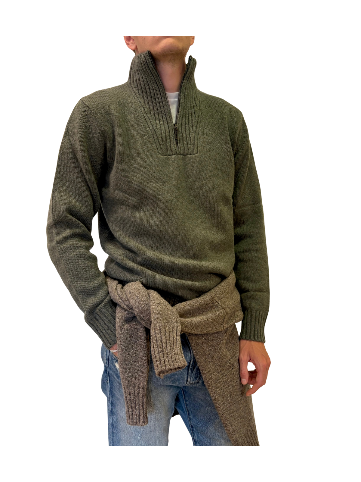 MAGLIA IN LANA CON COLLO CAMIONAIRE