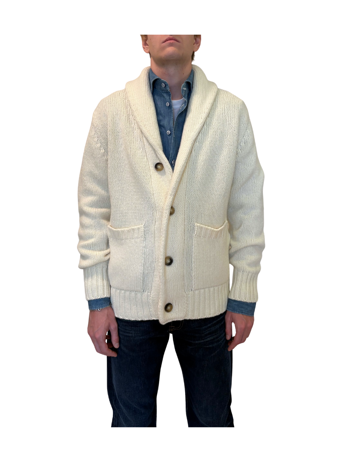GIACCA IN MAGLIA CON COLLO A SCIALLE