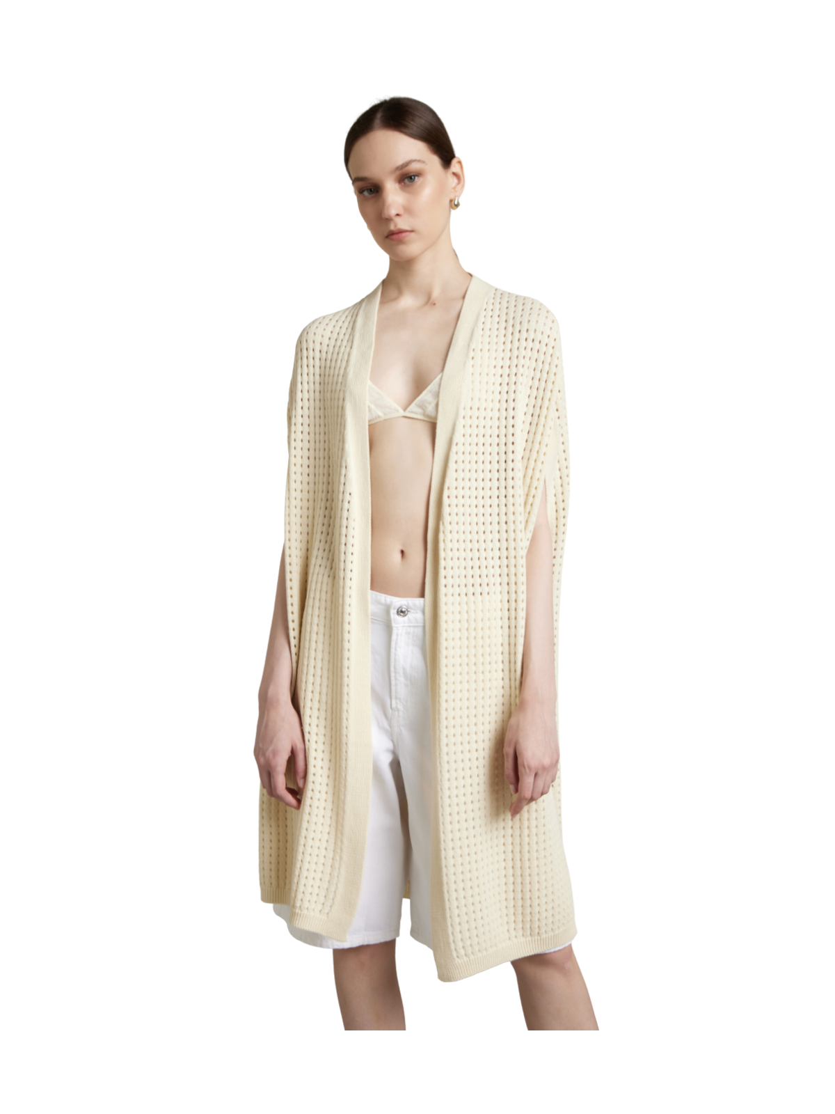 Gilet lungo traforato