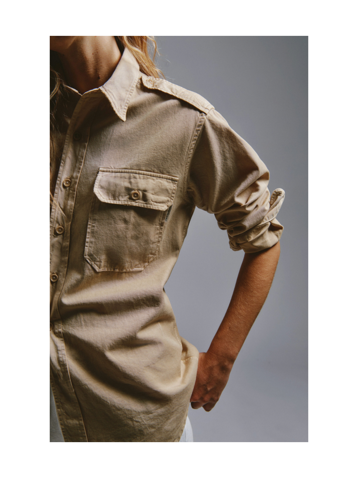 Camicia military in gabardina-Eva ❤️ Roy Roger's