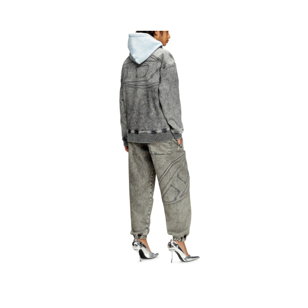 Felpa zip in Track Denim Genderless D-Carly-S-Track