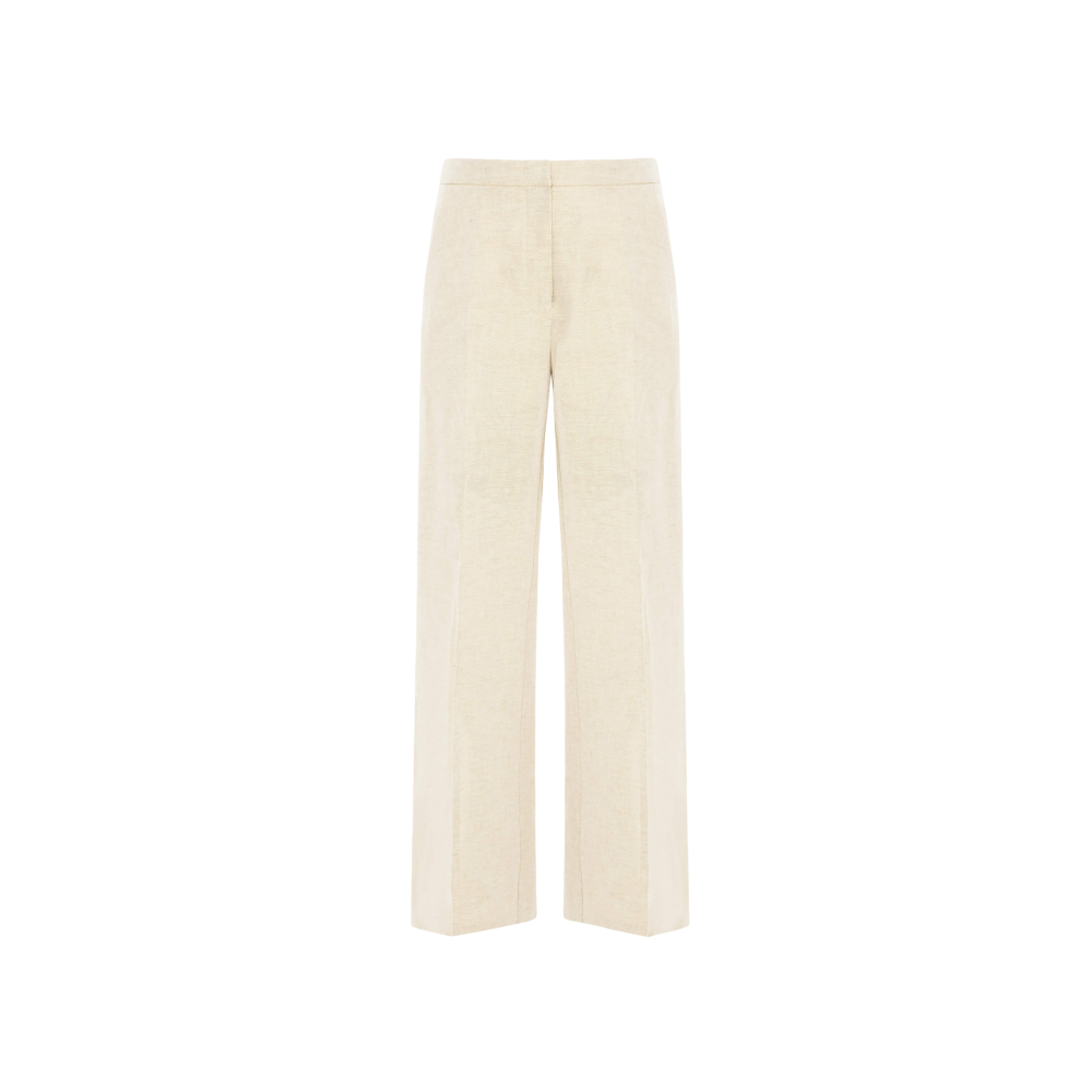 Pantaloni palazzo in lino e cotone