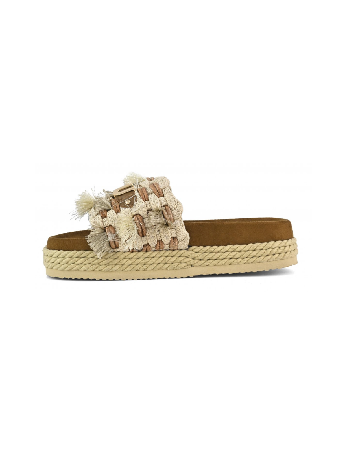 Monoband-Seilsandalen mit Fransen
