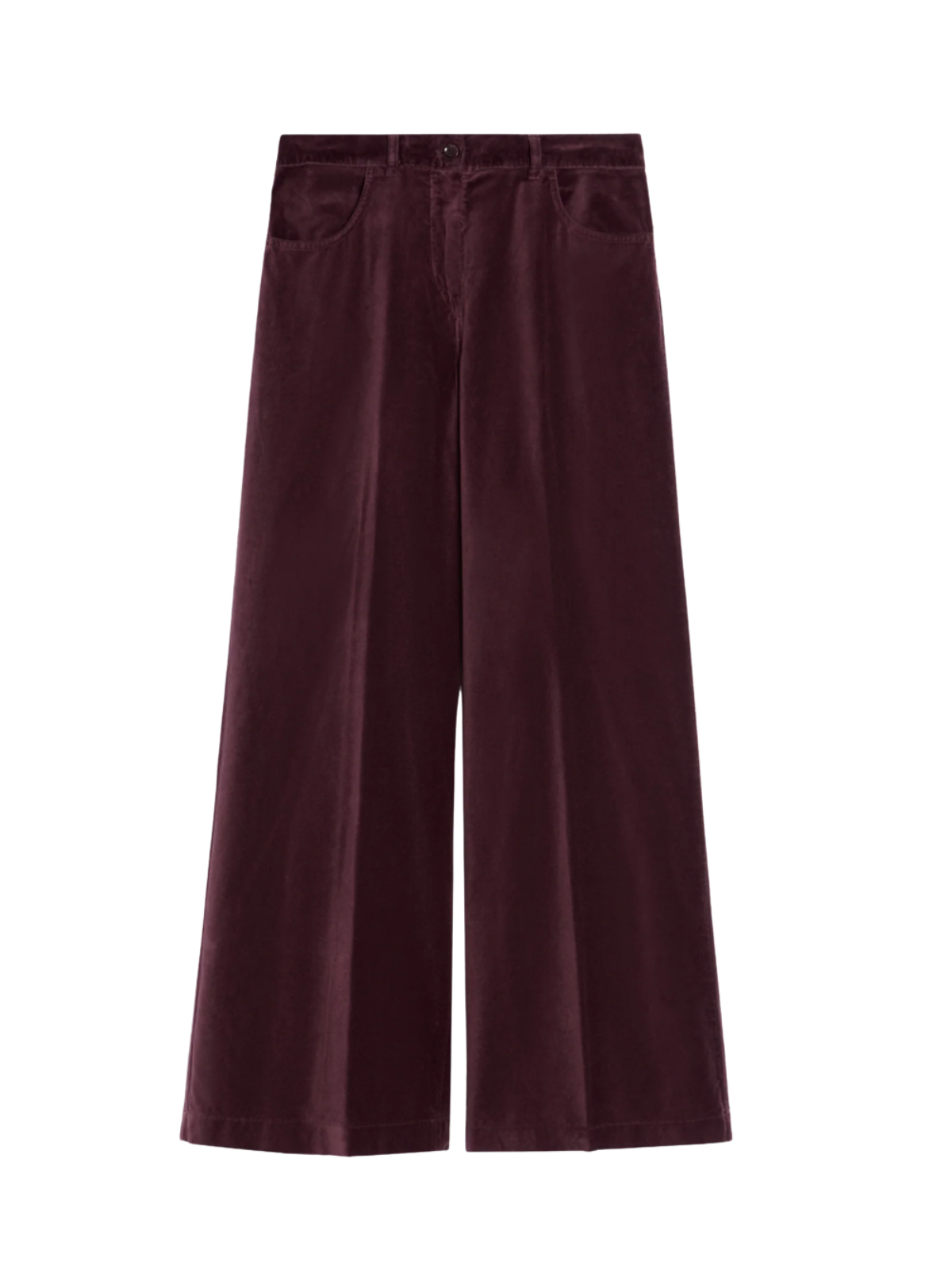 PANTALONE IN VELLUTO LISCIO COTONE TINTO CAPO