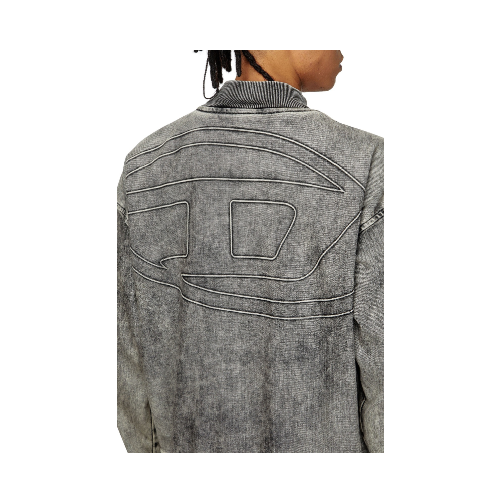 Felpa zip in Track Denim Genderless D-Carly-S-Track