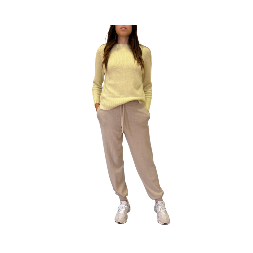 Pantalone in maglia di cashmere