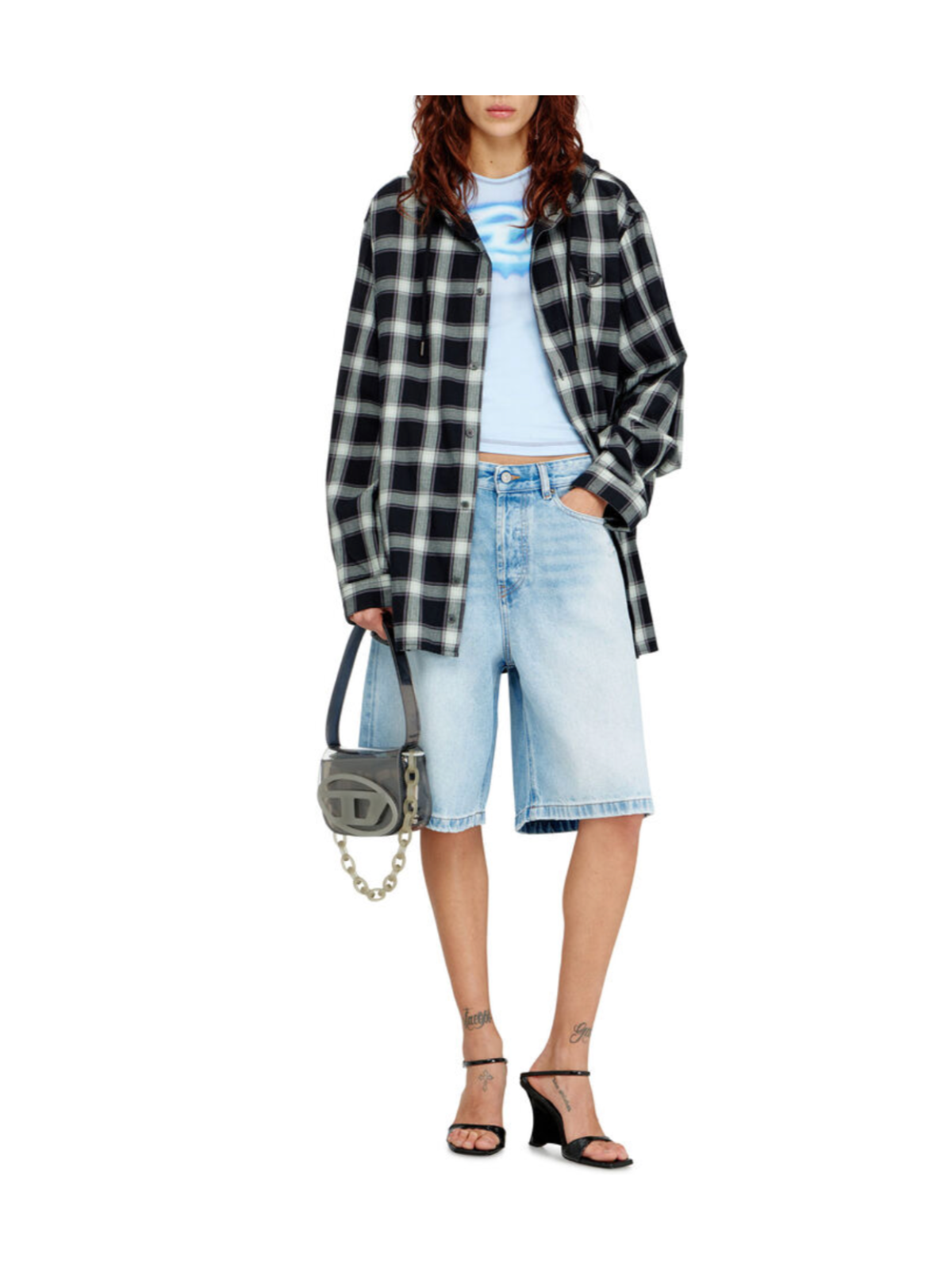 Shorts In Denim Distressed D-Akemi