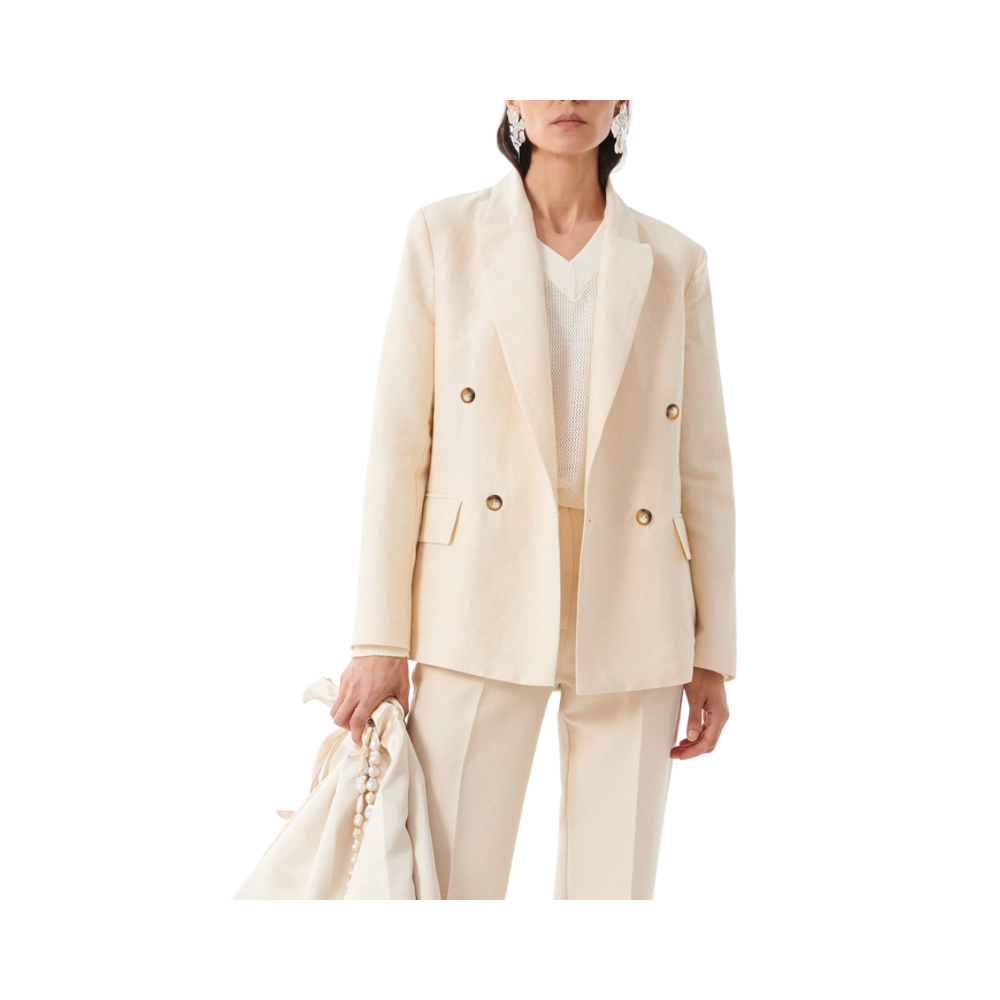 Giacca doppiopetto in lino