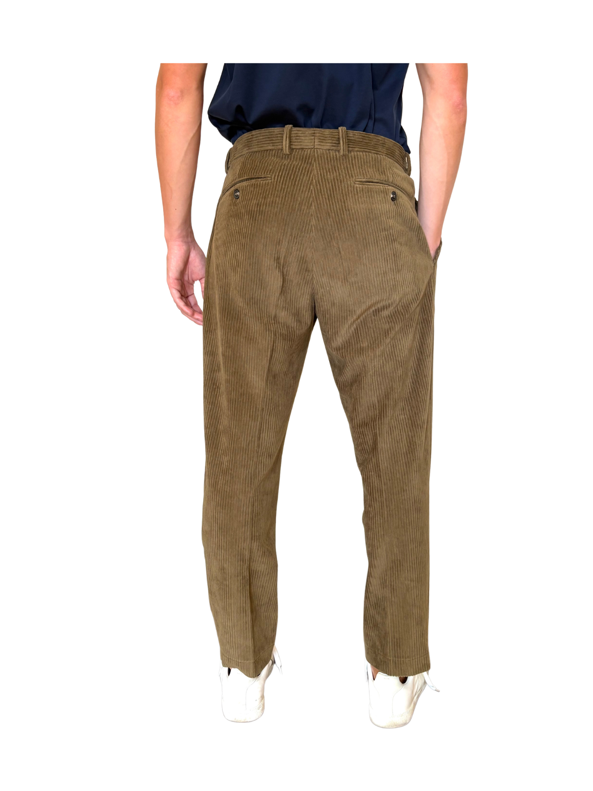 PANTALONE DUALFIT IN VELLUTO CON PINCE
