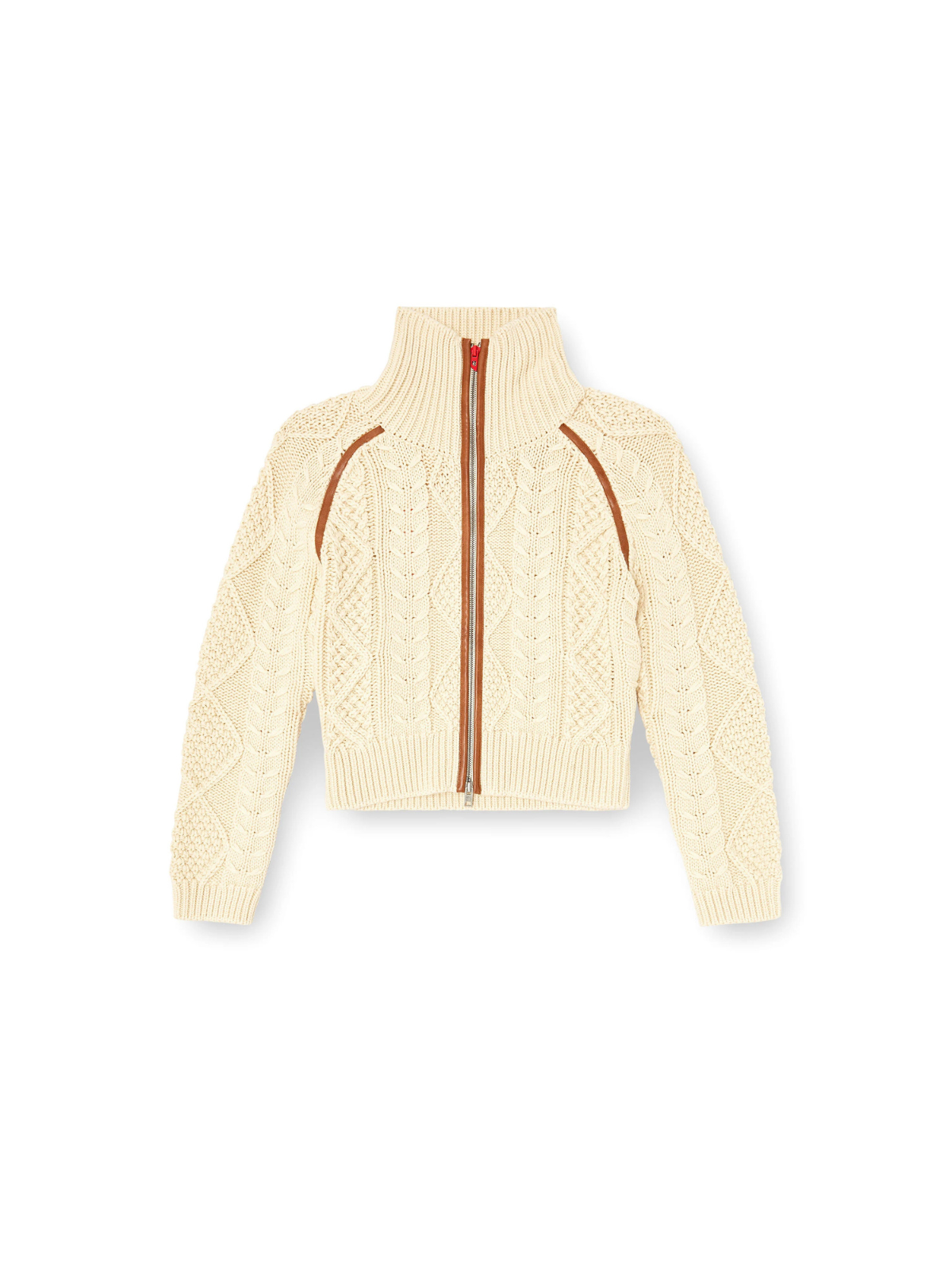 M-INTELLE CARDIGAN A TRECCE CON BANDE IN CONTRASTO