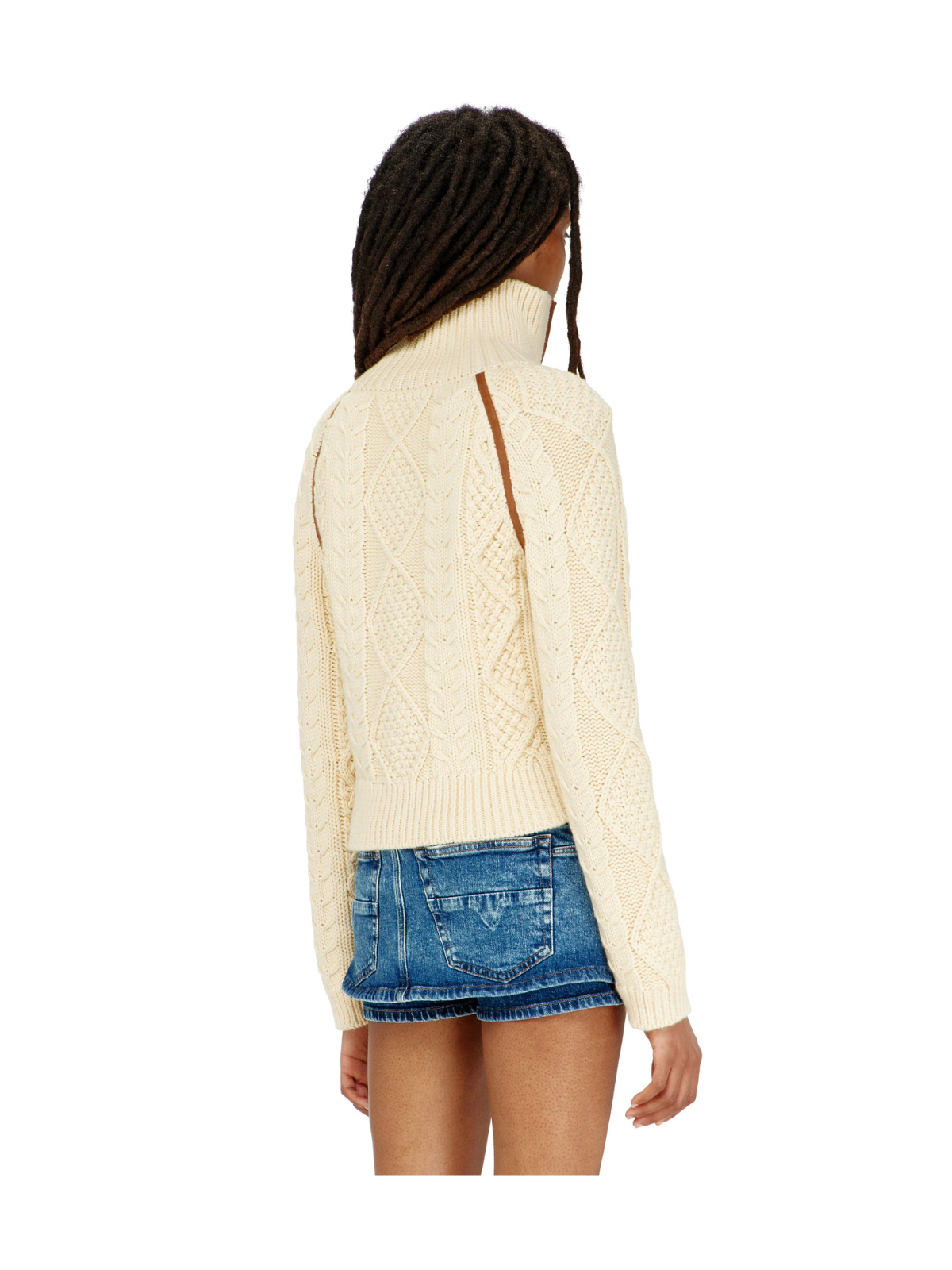 M-INTELLE CARDIGAN A TRECCE CON BANDE IN CONTRASTO