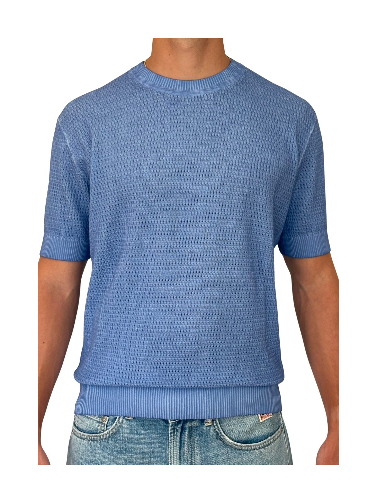 T-SHIRT IN COTONE STONE WASHED