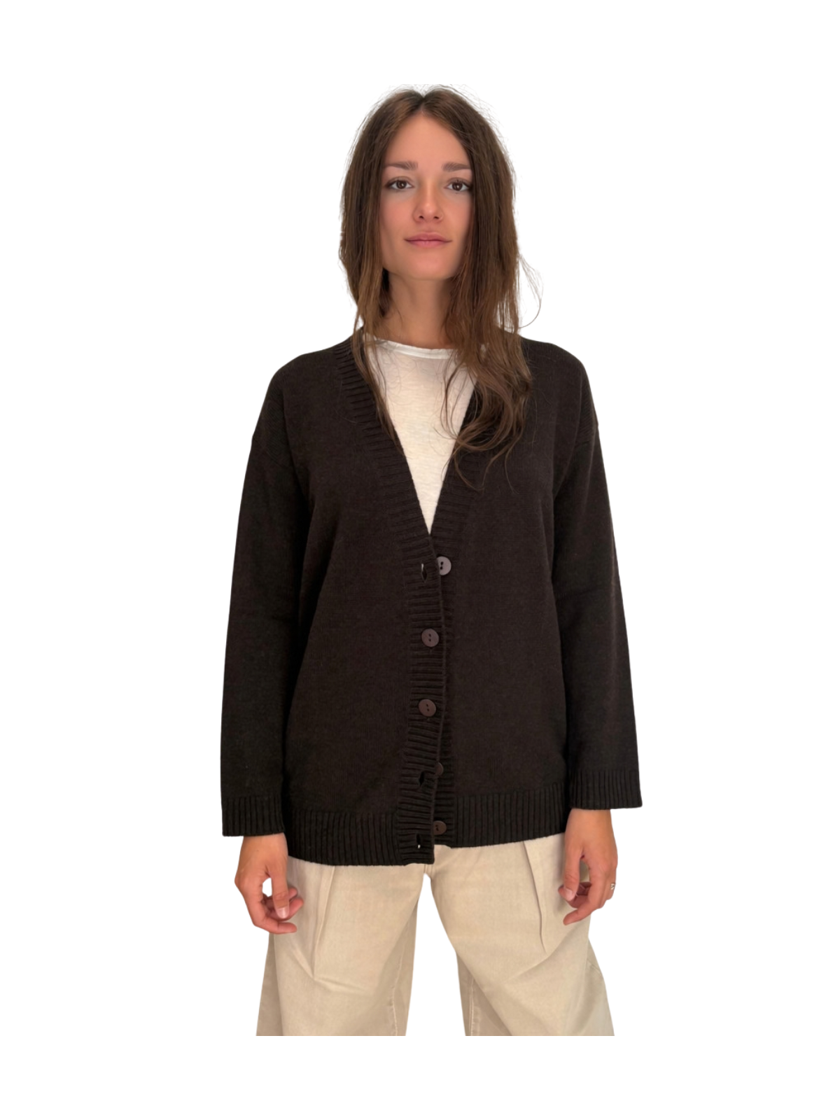 CARDIGAN OVER SIZE IN LANA E CASHMERE