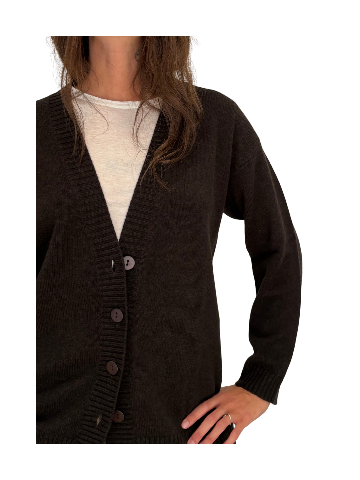 CARDIGAN OVER SIZE IN LANA E CASHMERE