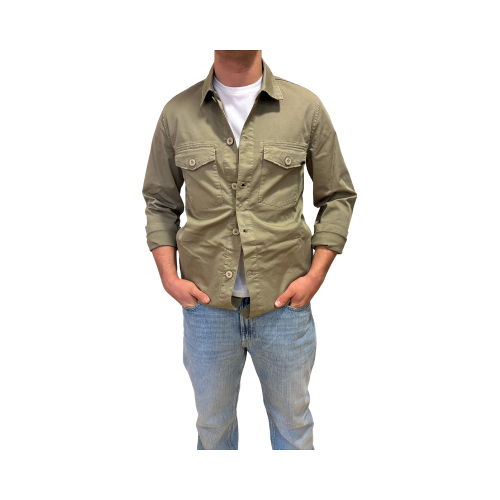 Giacca-camicia in tela di cotone