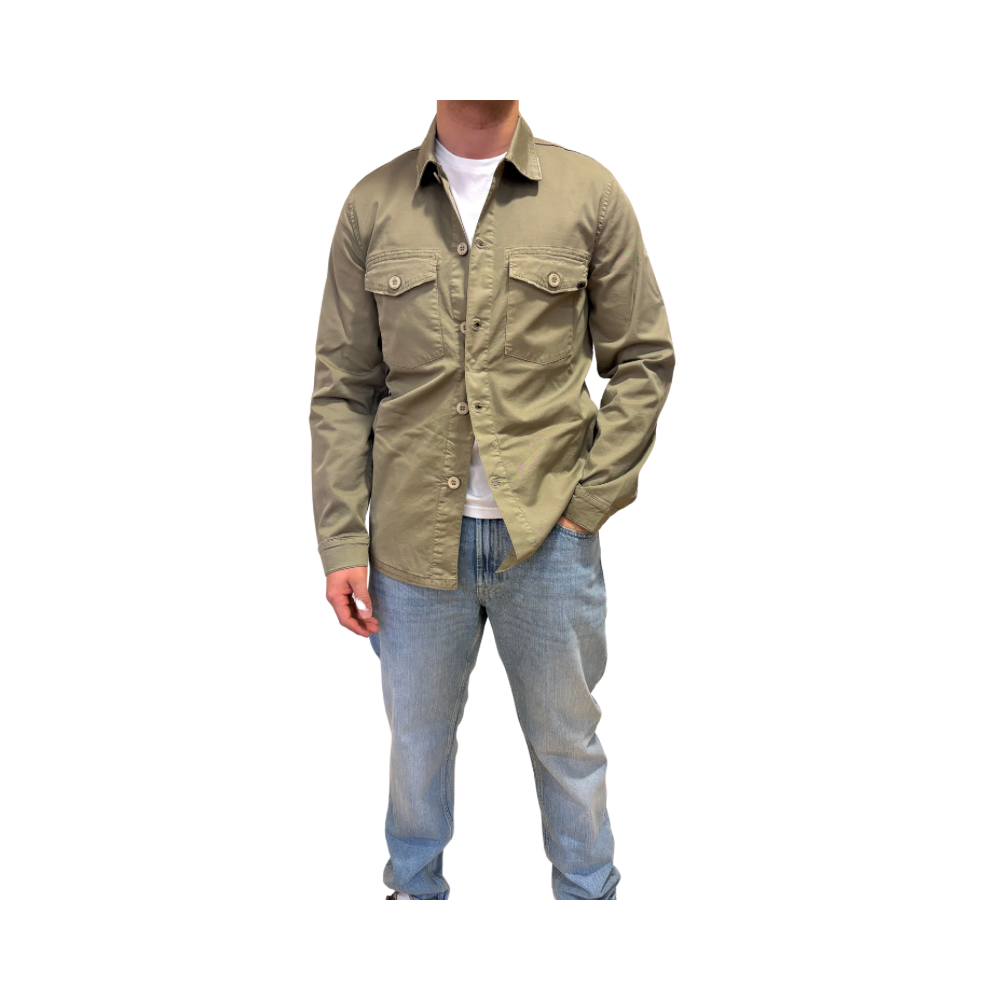 Giacca-camicia in tela di cotone