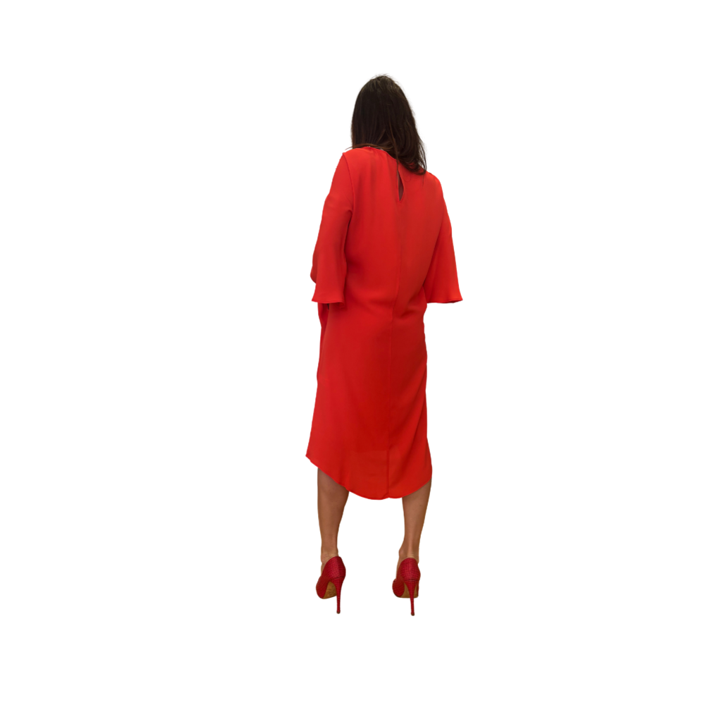 Abito in misto seta crepe