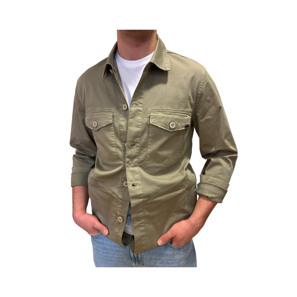 Giacca-camicia in tela di cotone