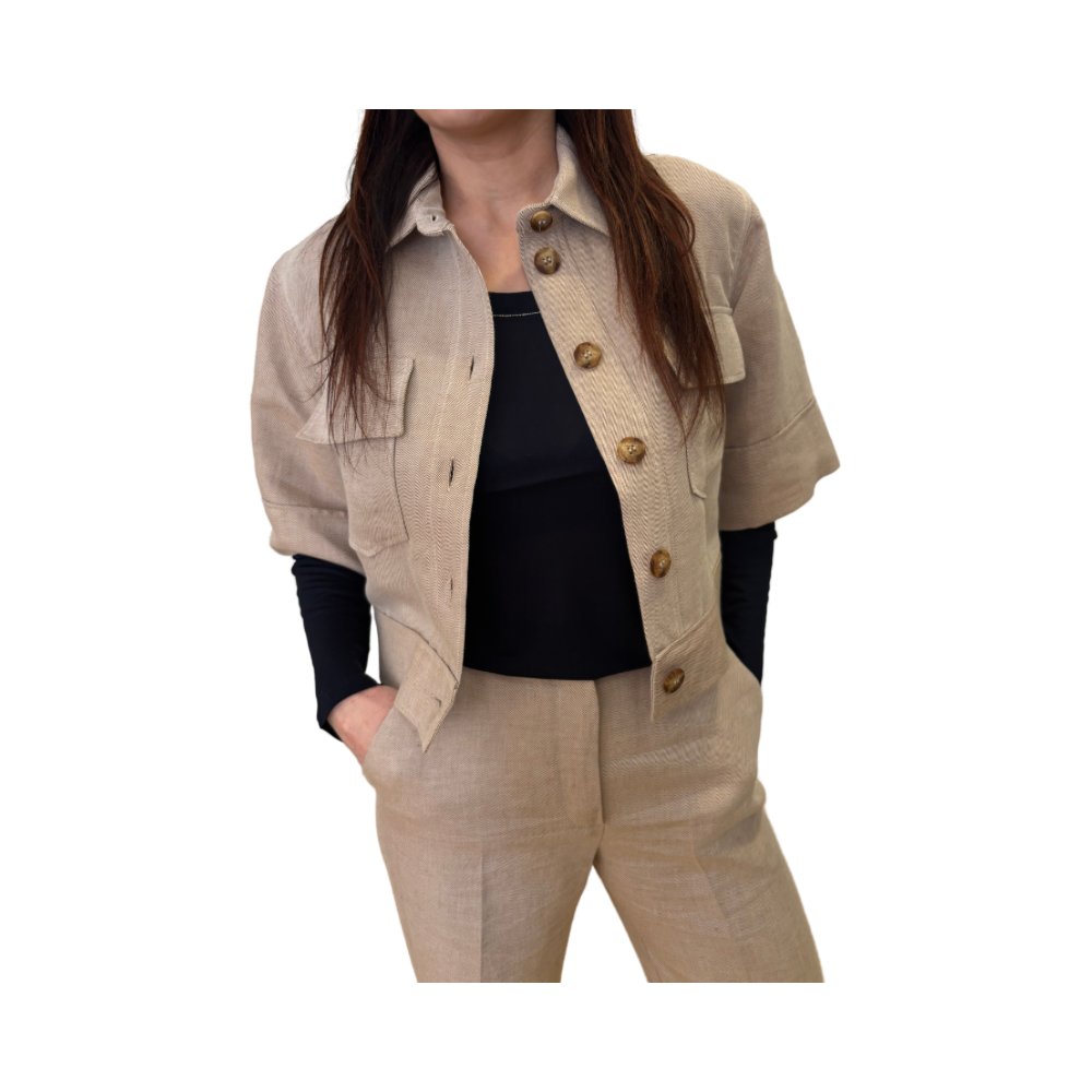 Giacca in lino e cotone