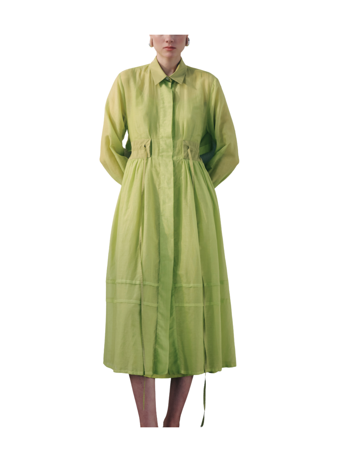 Abito camicia con cintura in vita