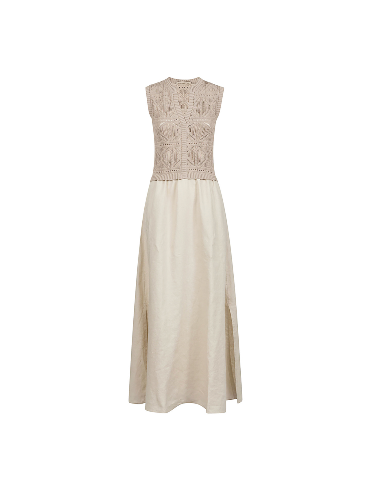 Abito con corpetto in maglia