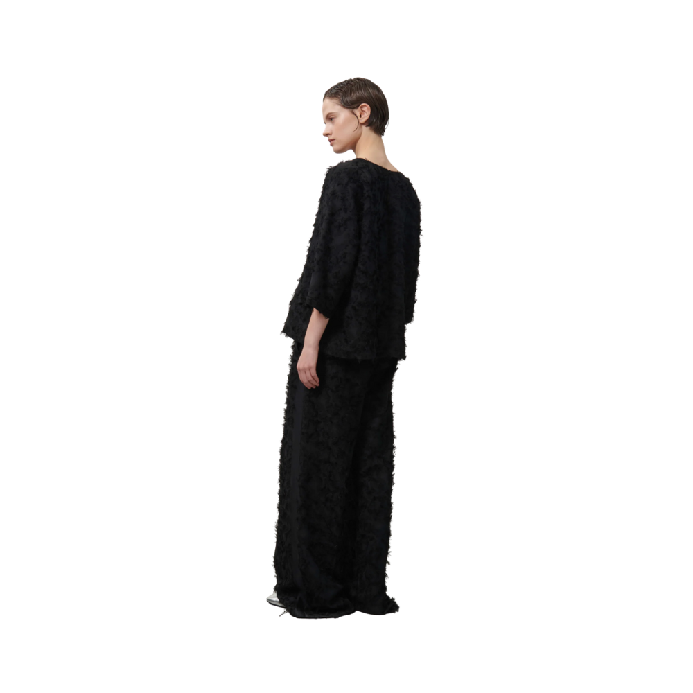 Pantaloni con fascia fil coupé