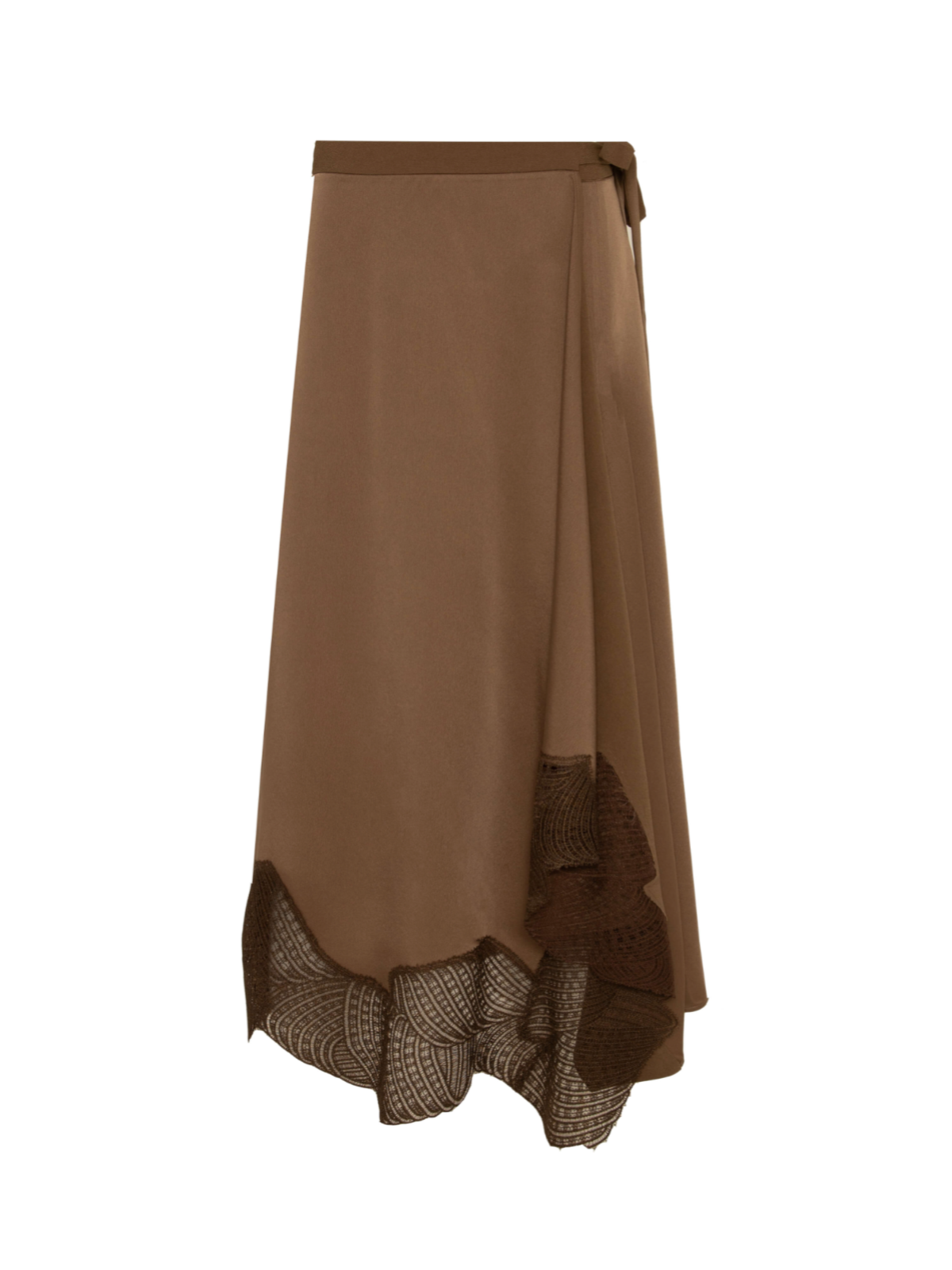 Wrap skirt with lace