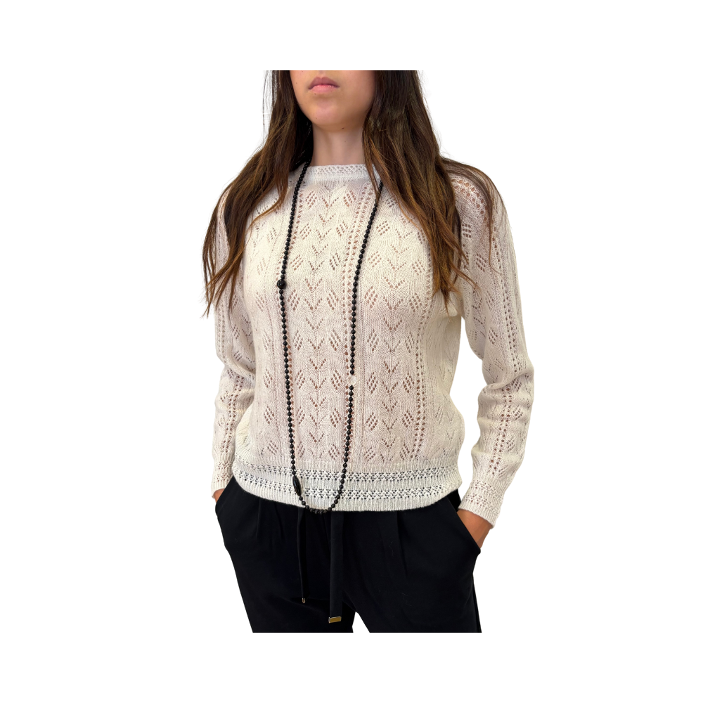 Maglia panna in cashmere