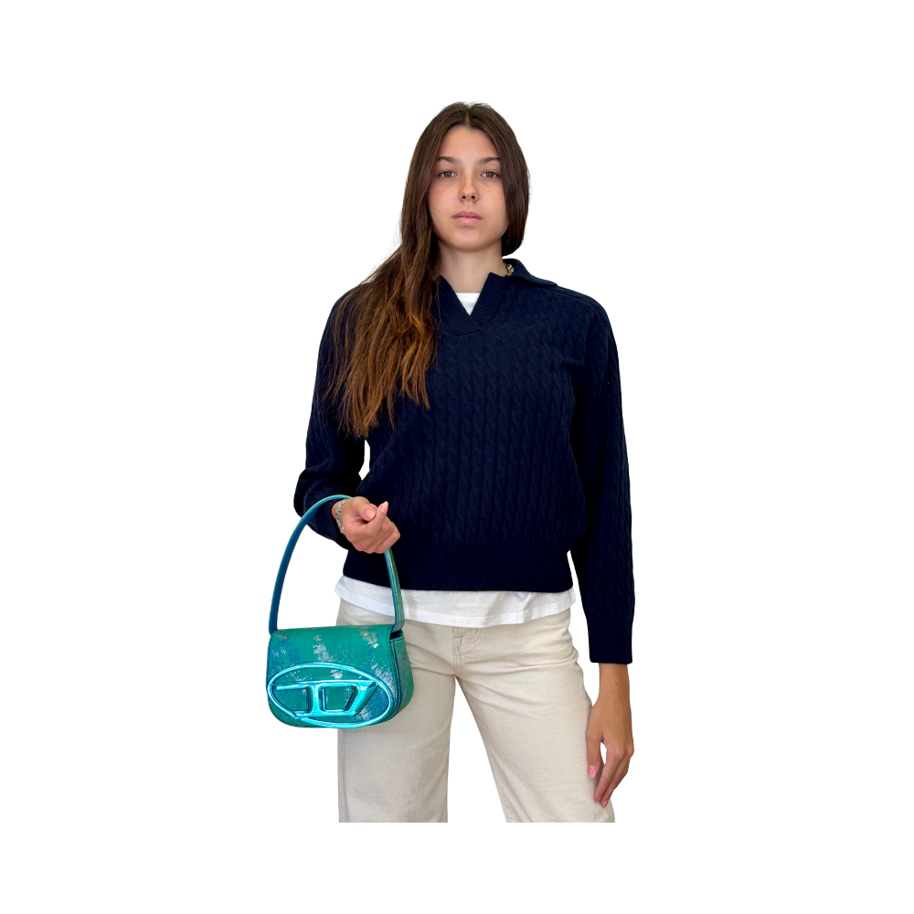 Maglia polo in cashmere