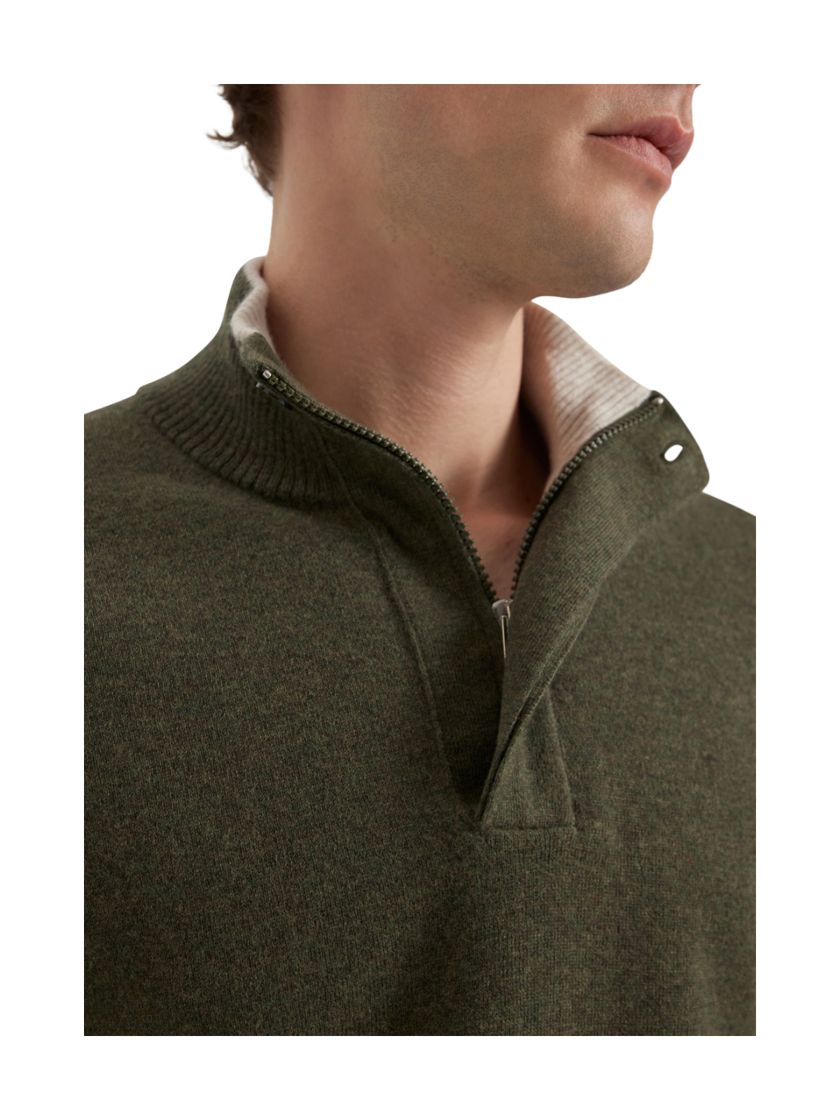 LAMBSWOOL ZIP TURTLENECK