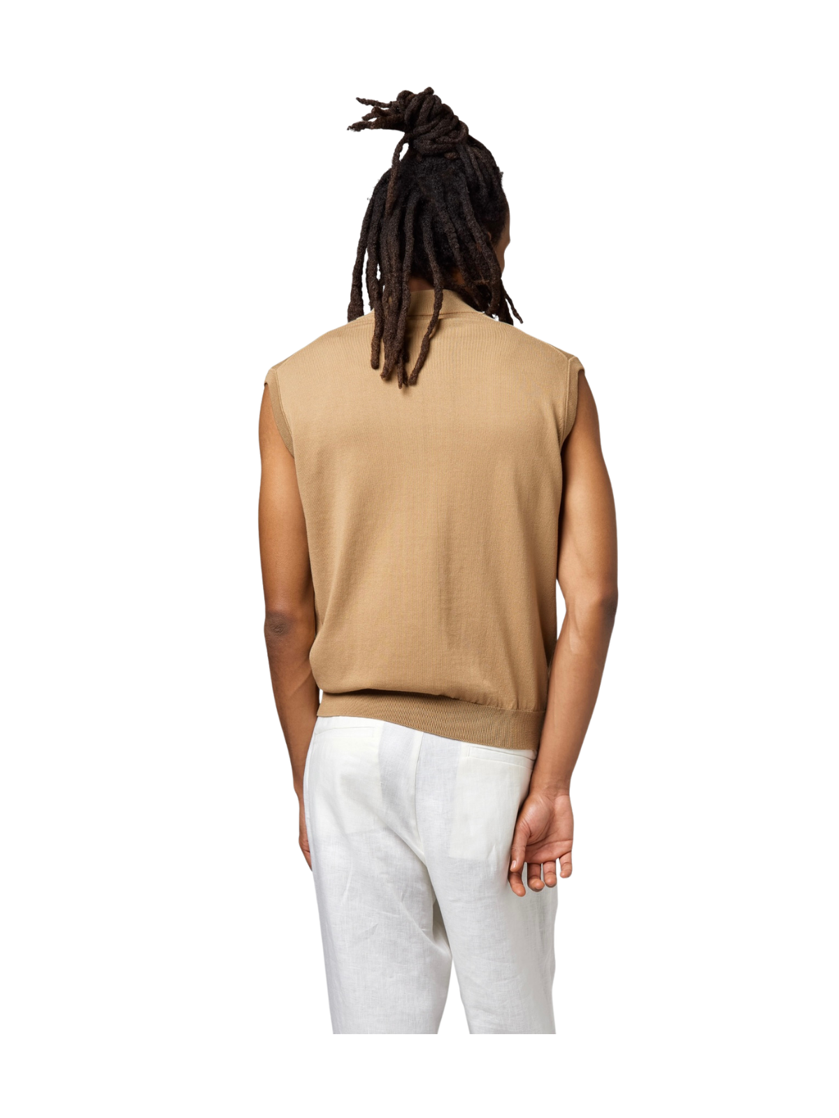 Ärmellose Blousonbluse mit Reißverschluss