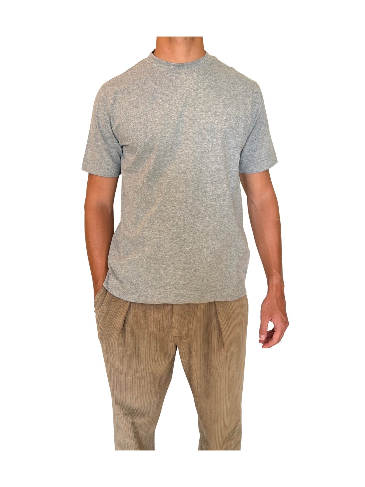 RUNDHALSSHIRT AUS BAUMWOLLJERSEY