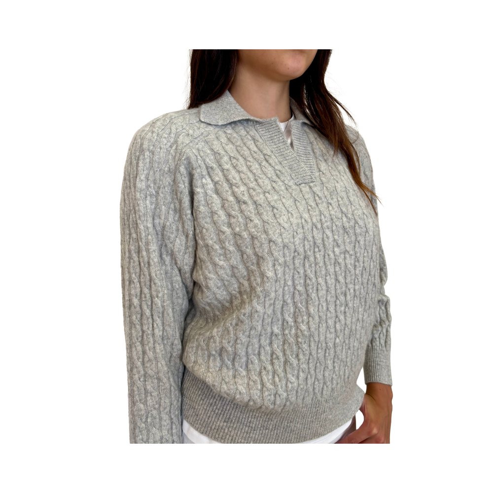 Maglia polo in cashmere
