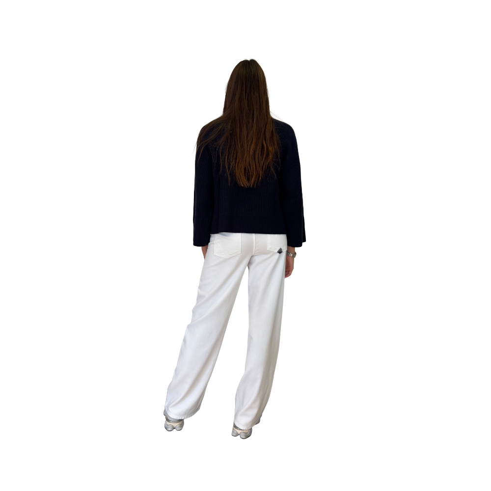 High neck in lana e cashmere